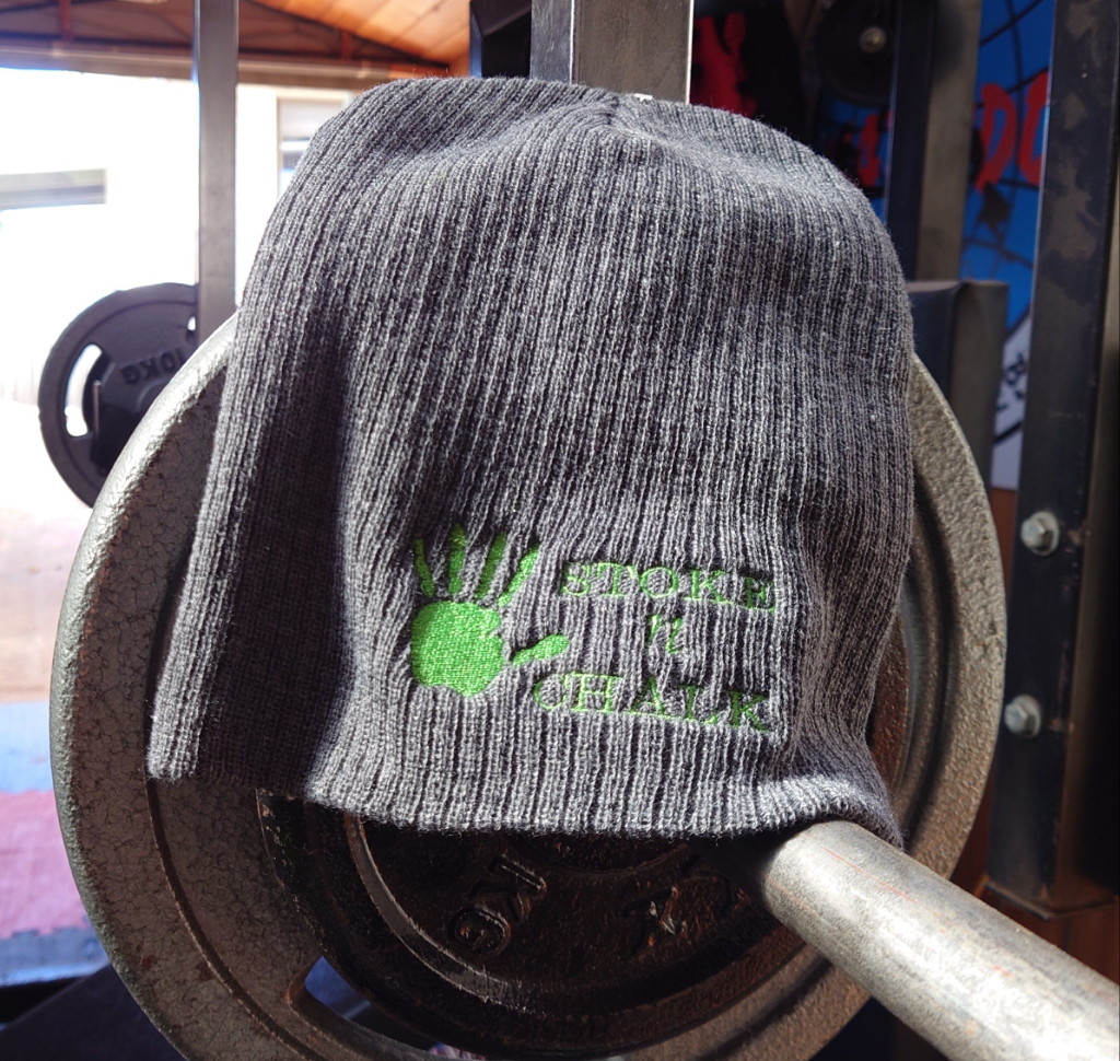 Beanie (Green on Grey)