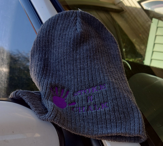 Beanie (Purple on Grey)